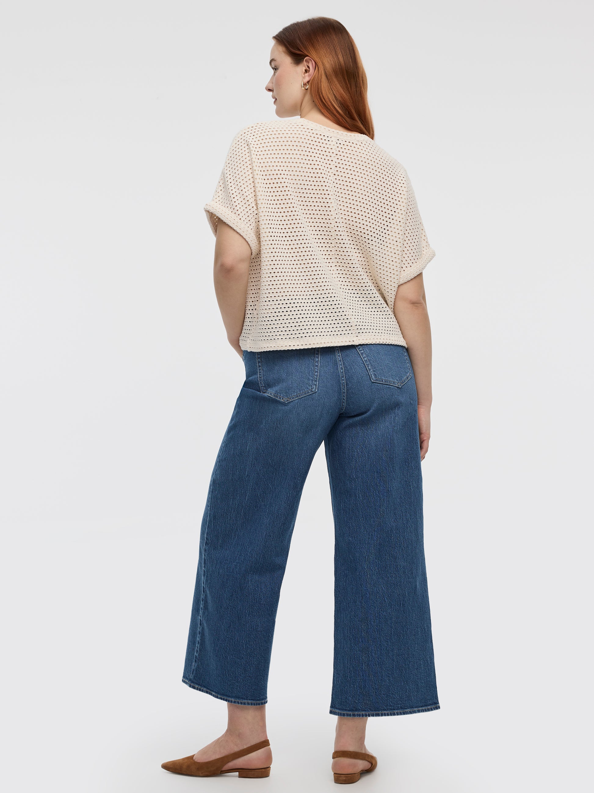 Short-Dolman-Sleeve Boat-Neck Tee