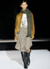 Faux Suede Jacket with Bubble Hem