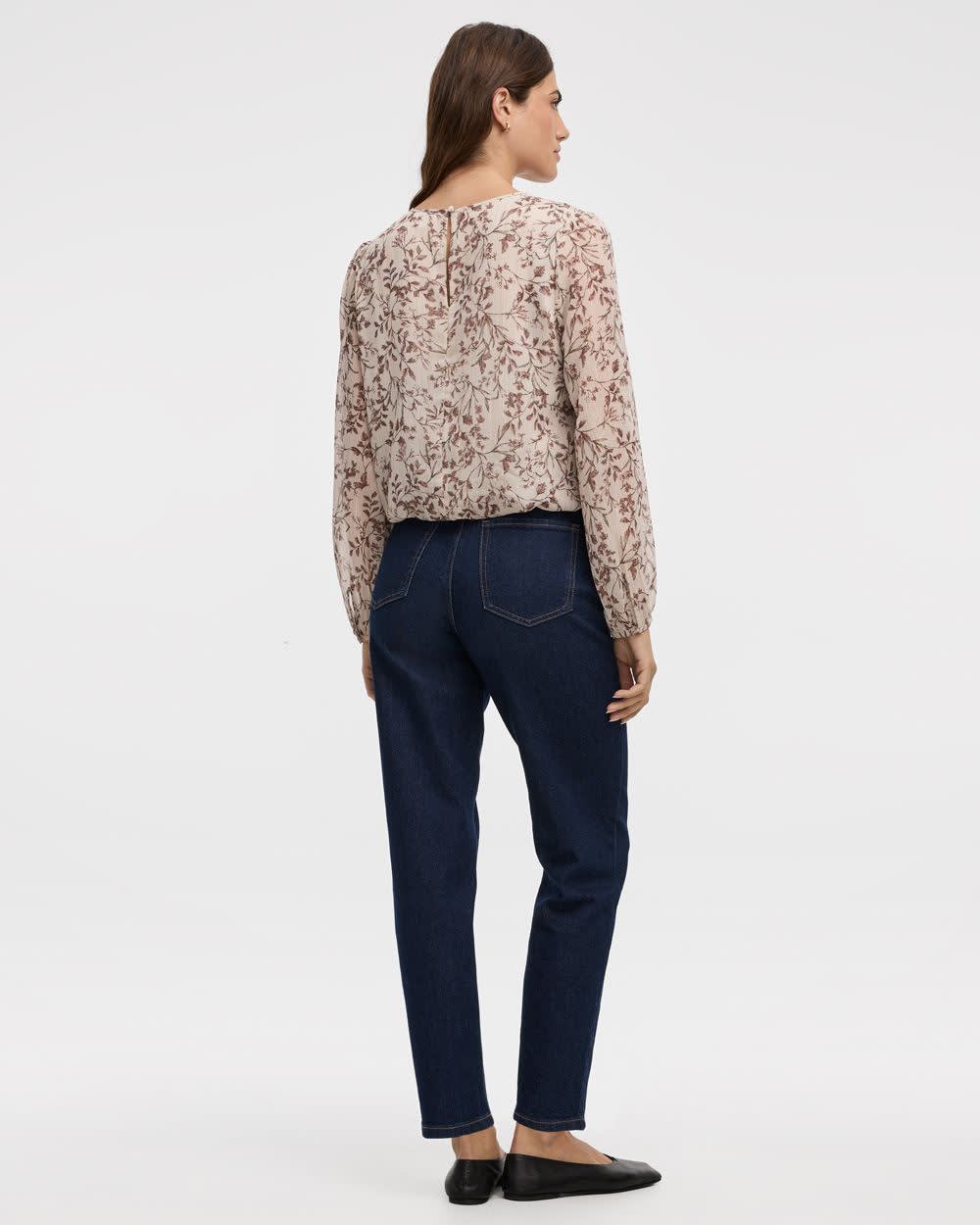 Blouse à manches longues avec ourlet bulle