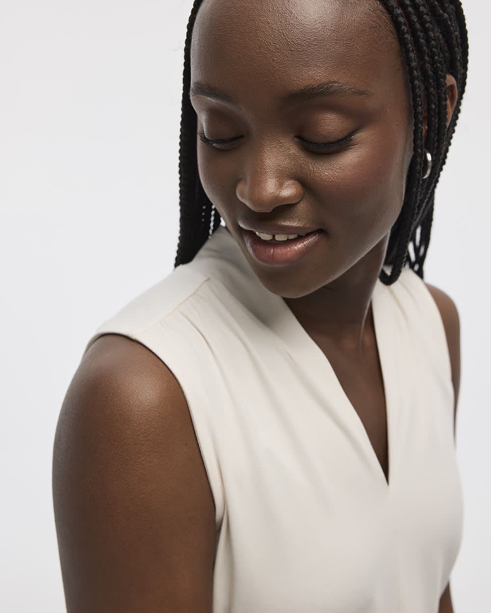 Haut sans manches à col V