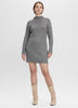 Long-Sleeve Mock-Neck Cable-Knit Mini Dress