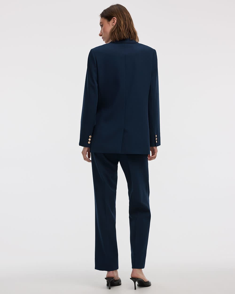 Double-Breasted Blazer with Crest