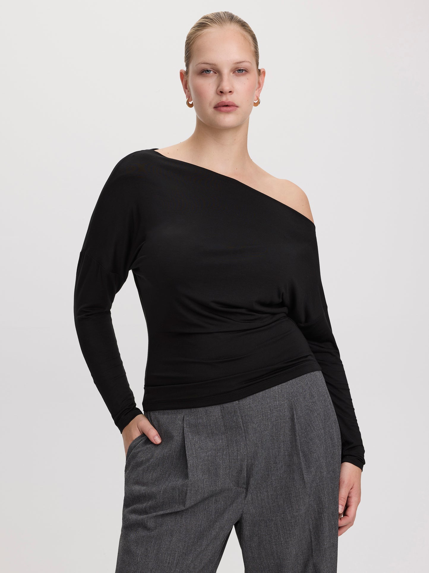 Long-Sleeve Off-the-Shoulder Top
