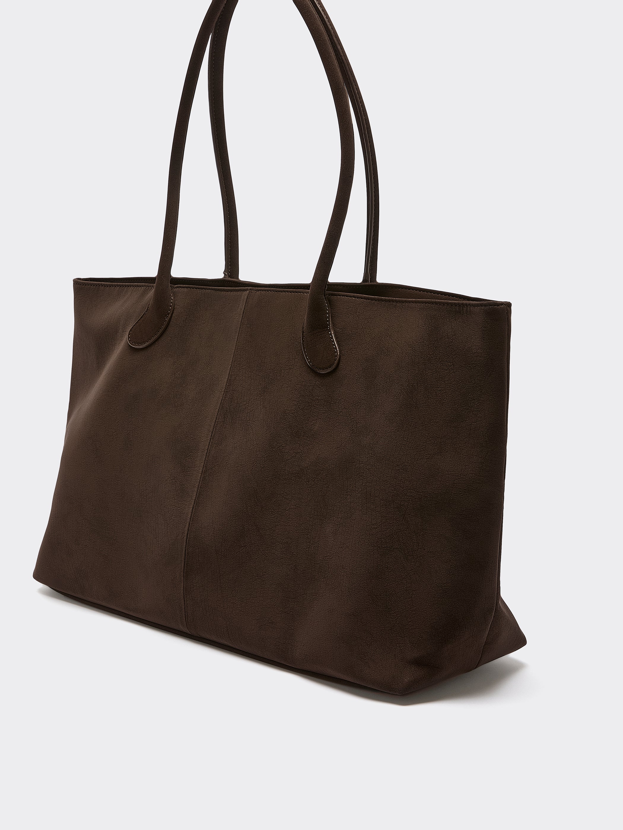 Faux Suede Tote Bag