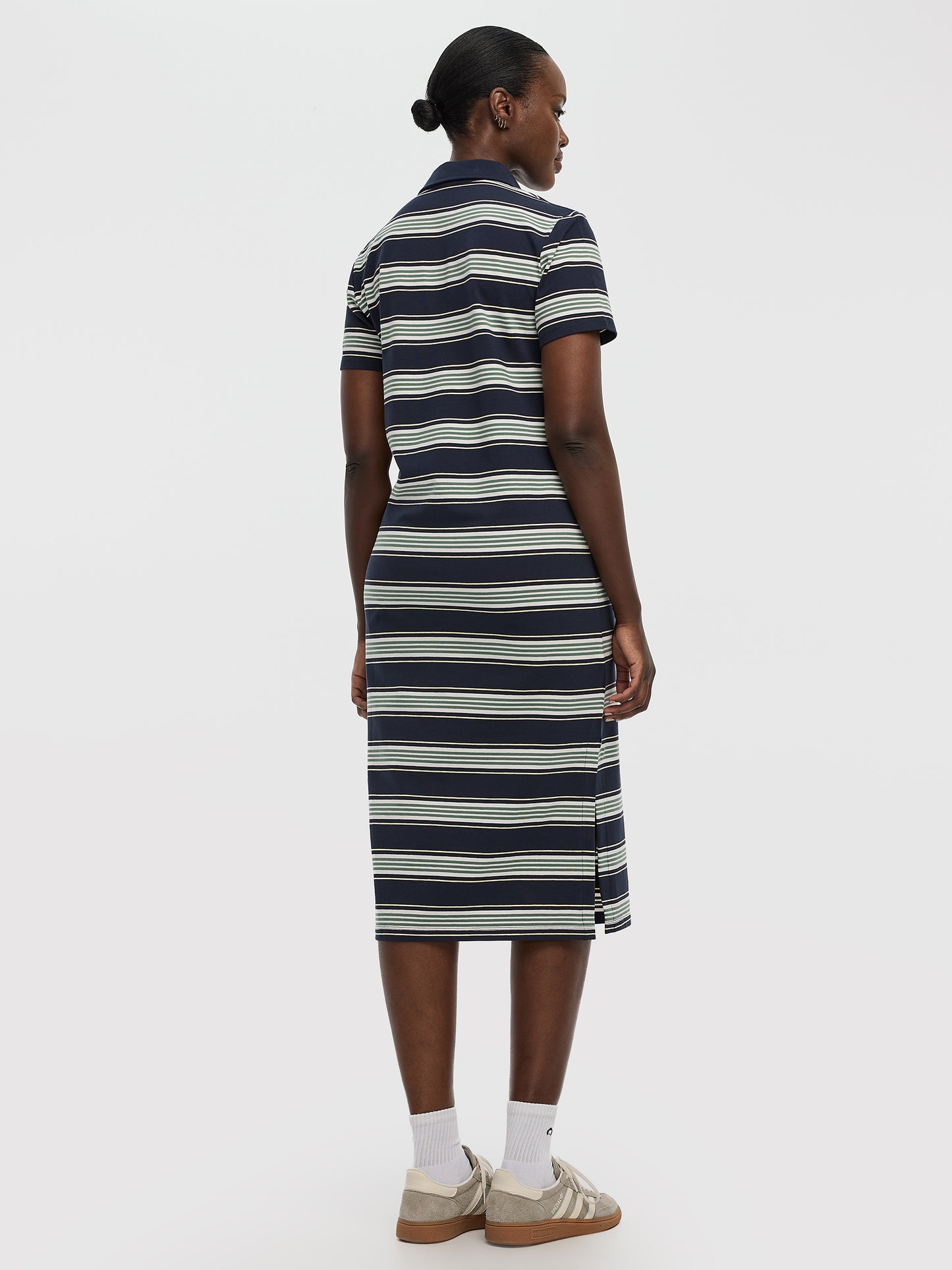 Robe polo rayée à manches courtes - Hyba