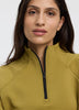 Long-Sleeve Half-Zip Mock-Neck Pullover - Hyba