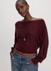 Merino-Blend Long-Sleeve Off-the-Shoulder Sweater