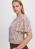 Crew-Neck Top with Short Flutter Sleeves