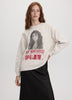 Long-Sleeve Crew-Neck Fleece Top with Print