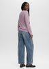 Long-Sleeve Top with Shirred Side