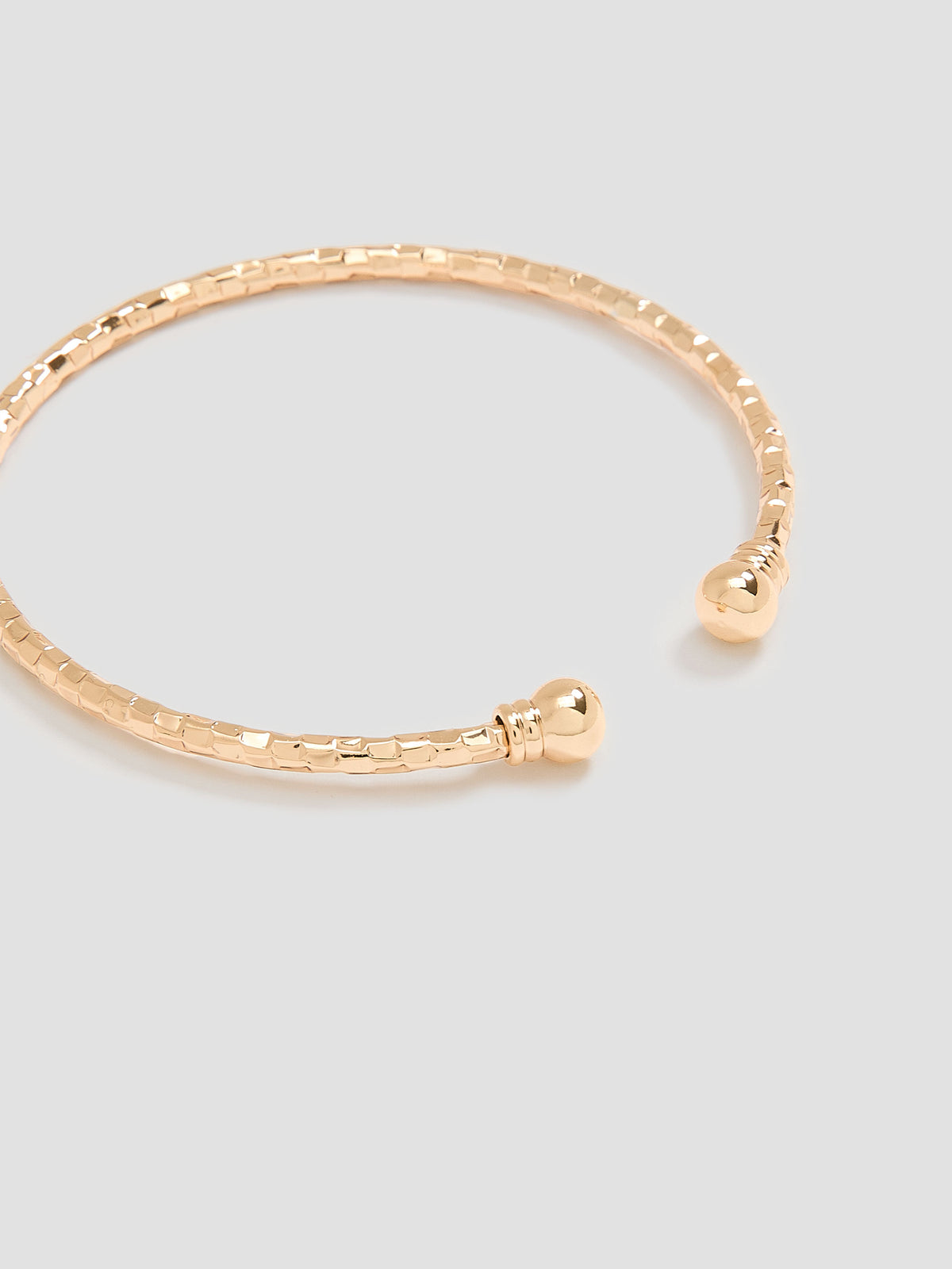 Textured Open Cuff Bracelet