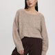 Long-Sleeve Boat-Neck Boxy Sweater