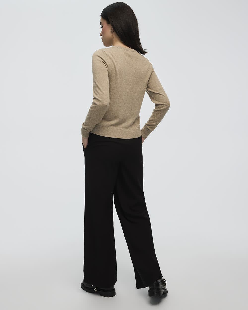 Crew Neck Cardigan - R Essentials