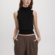 Sleeveless Mock-Neck Sweater