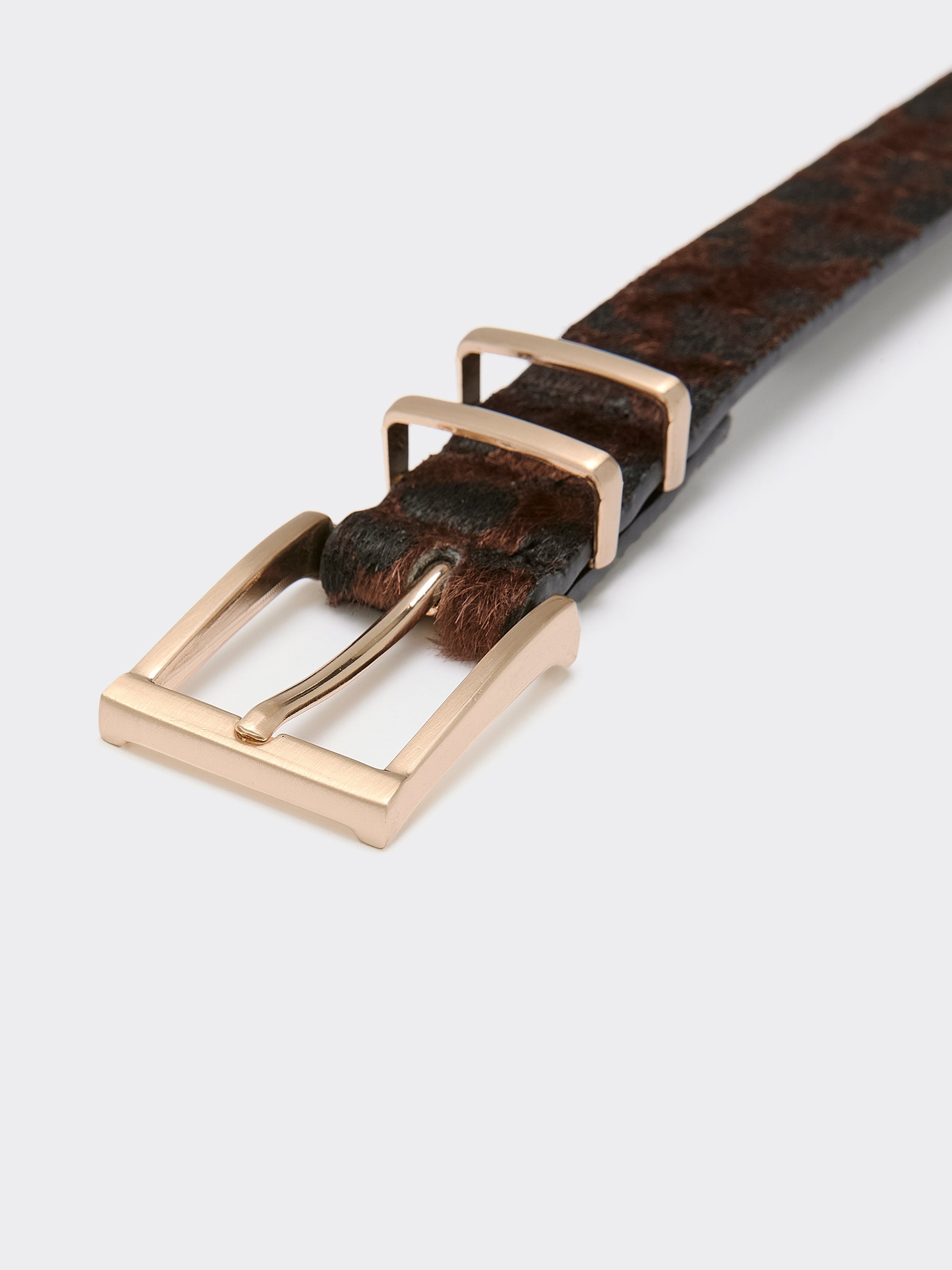 Ceinture Foncée à Motif Léopard
