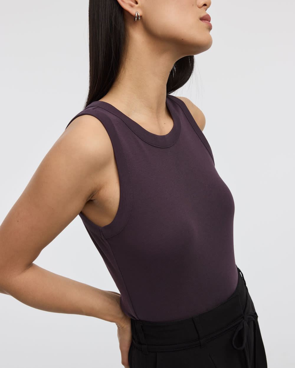 Ribbed Crew-Neck Tank - R Essentials