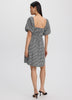 Short-Puffy-Sleeve Mini Dress with Sweetheart Neckline