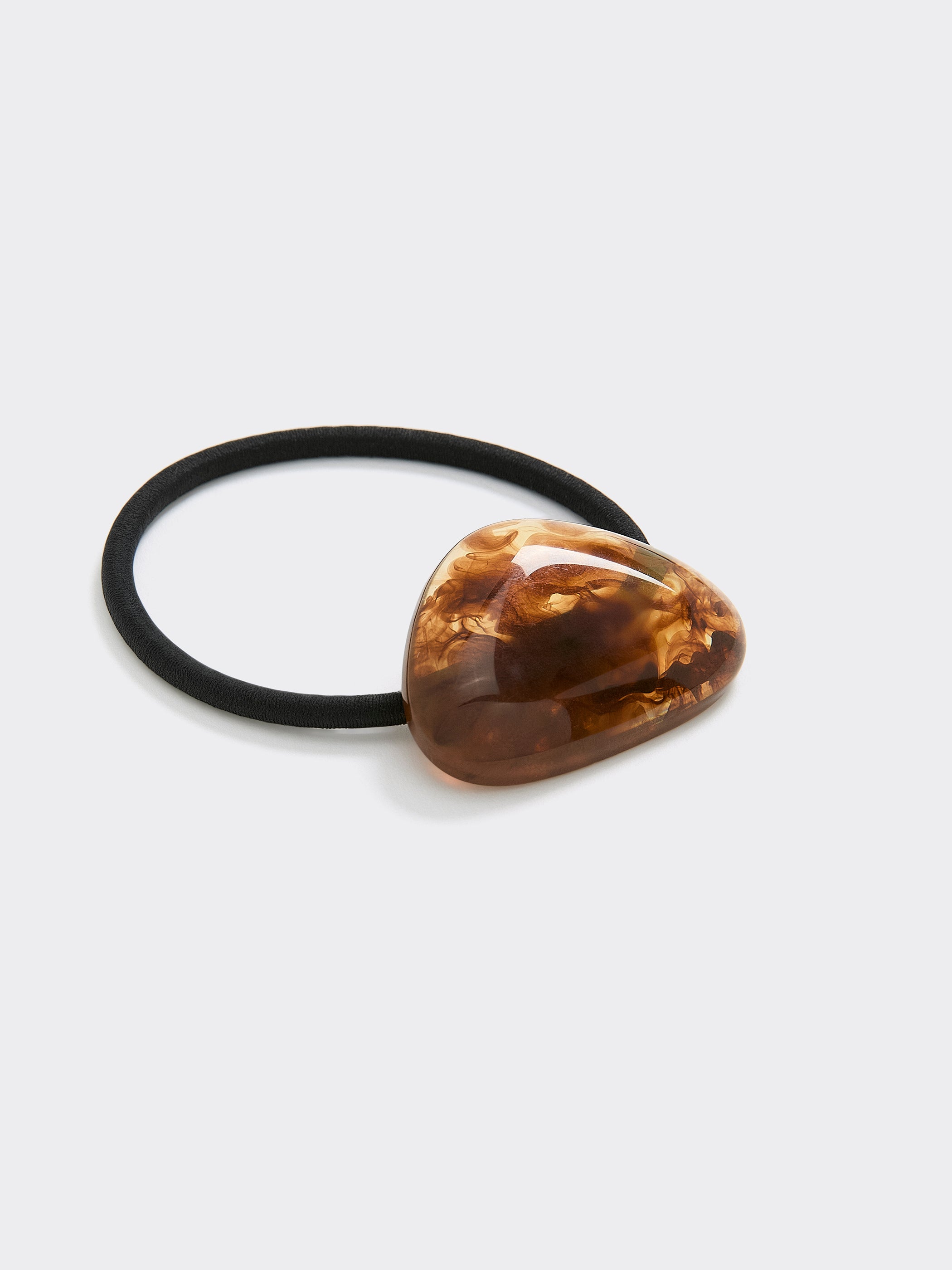 Élastique à cheveux avec pièce en résine