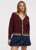 Long-Sleeve V-Neck Buttoned-Down Cardigan