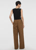 Pull-On High-Rise Linen-Blend Pant