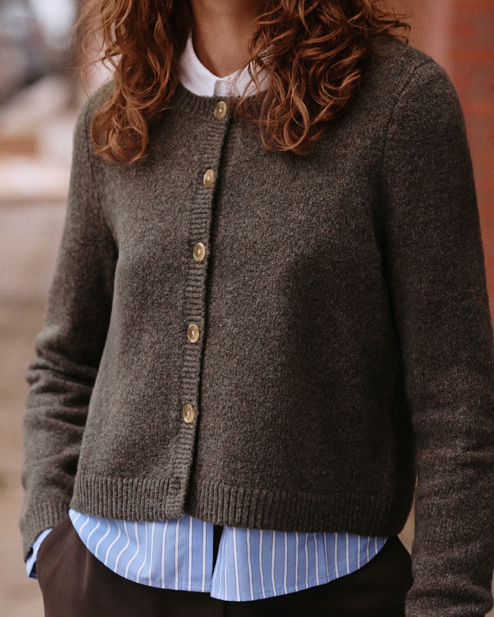 Cardigan DouceMaille à manches longues et col rond