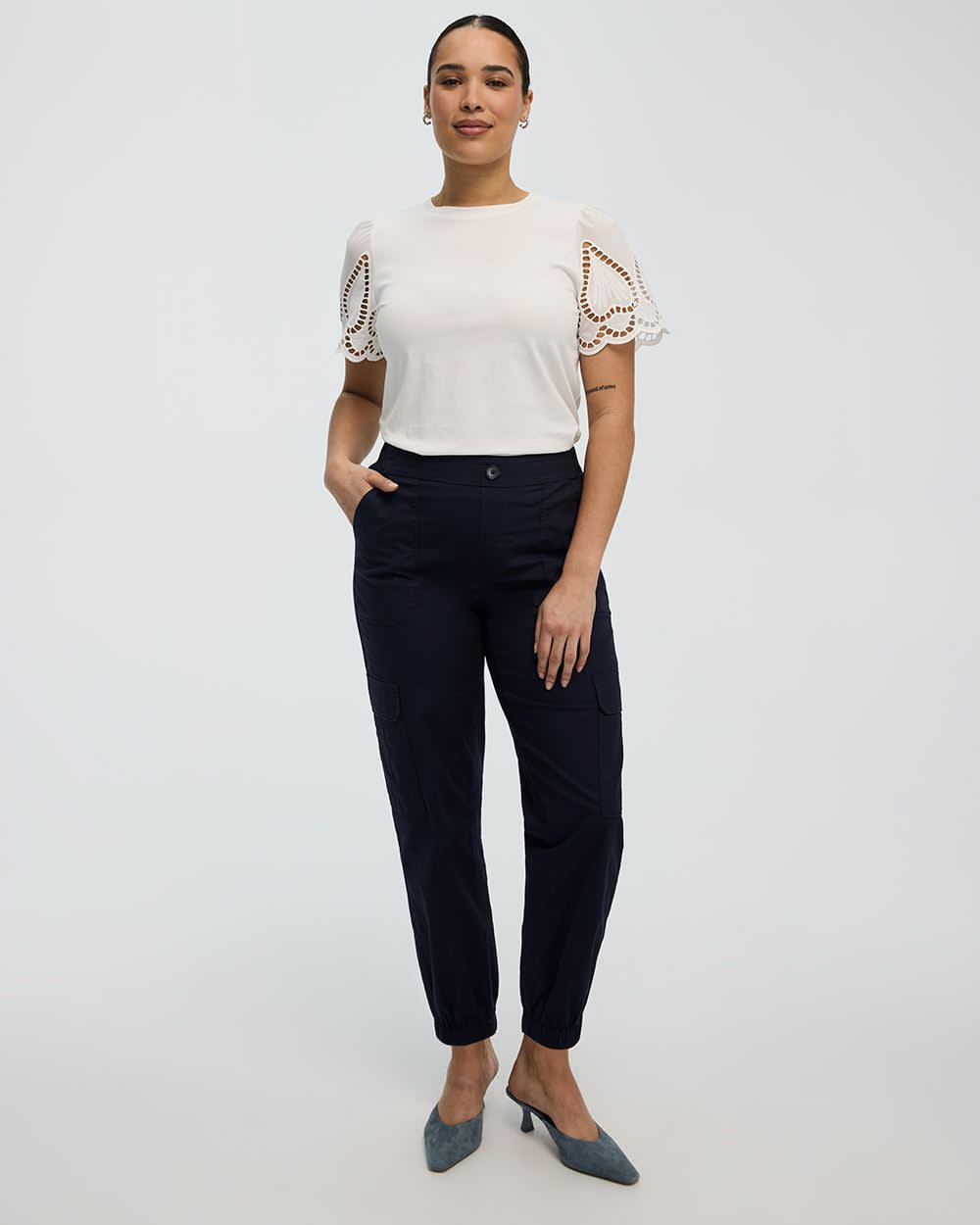 Poplin Jogger with Cargo Pockets
