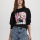 Long-Sleeve Crew-Neck Fleece Top with Print