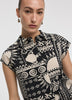 Extended-Sleeve Buttoned-Down Blouse