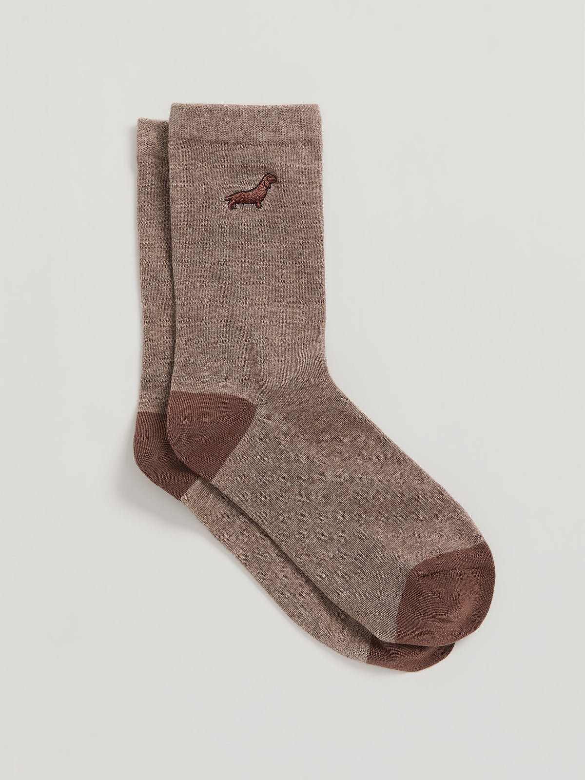 Crew Socks with Dog at Hem