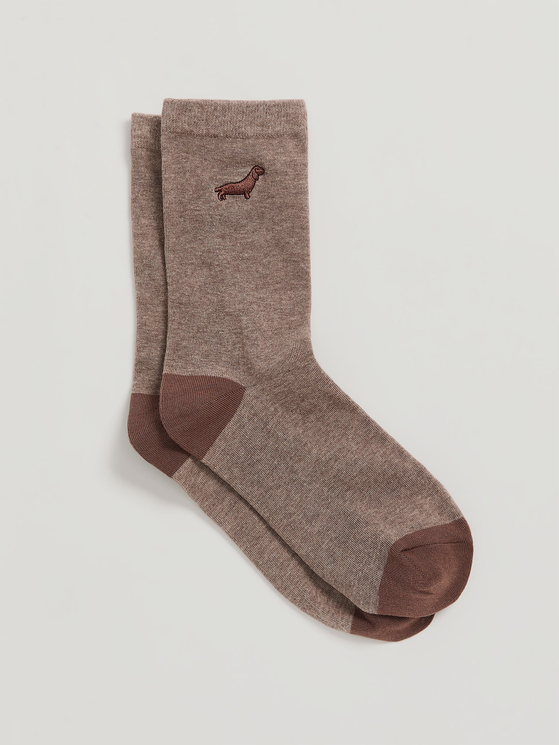 Crew Socks with Dog at Hem