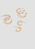 Stainless Steel Hoop Earrings – Set of 3