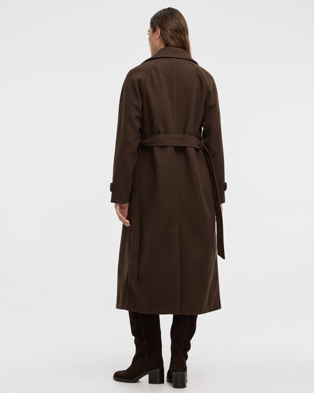 Faux-Wool Trench Coat