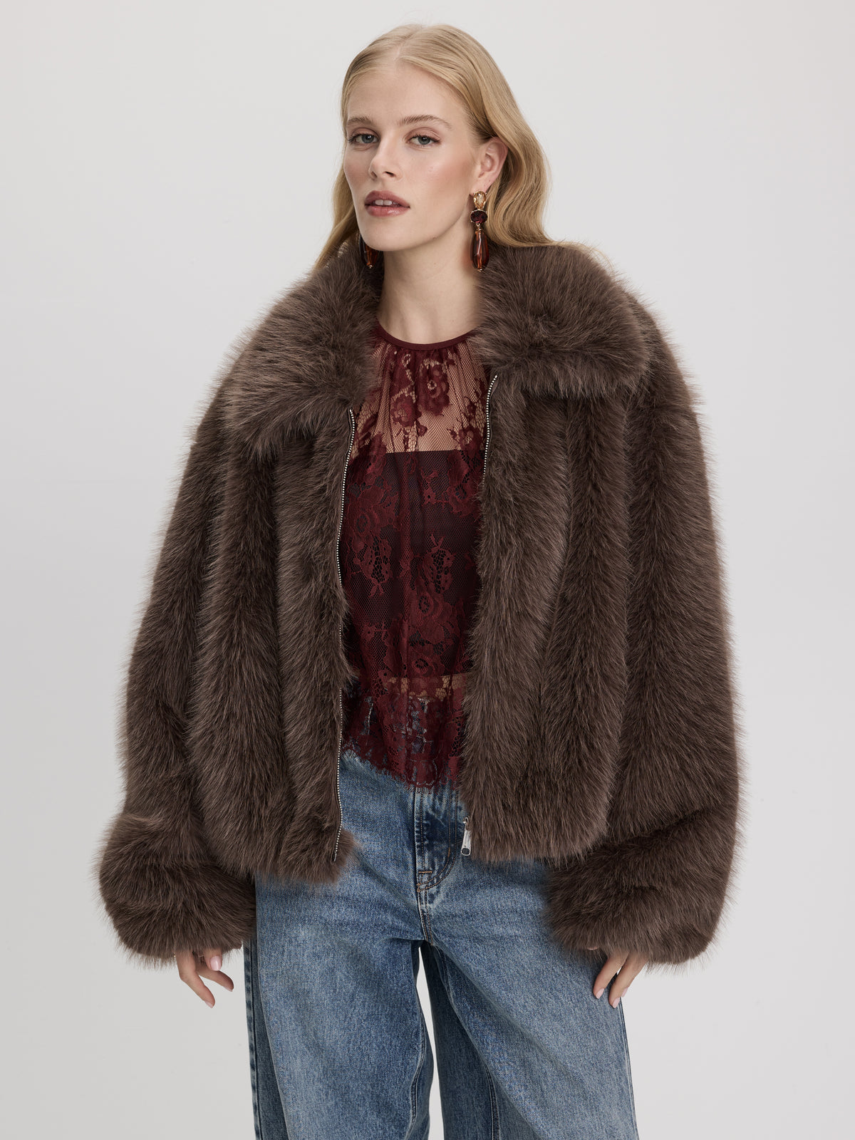 Short Faux Fur Coat