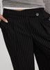 Wide-Leg Mid-Rise Pants with Asymmetrical Waist - The Timeless