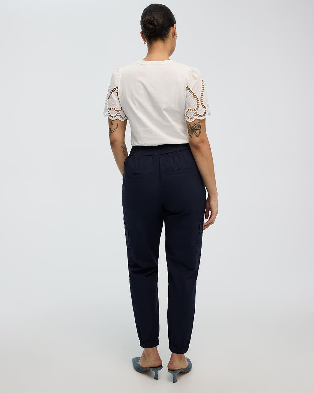 Poplin Jogger with Cargo Pockets