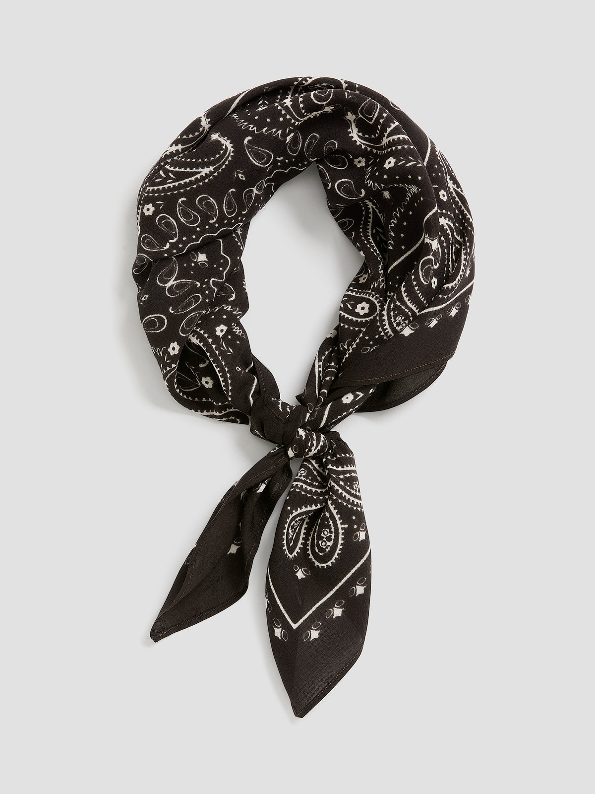 Square Scarf with Paisley Pattern