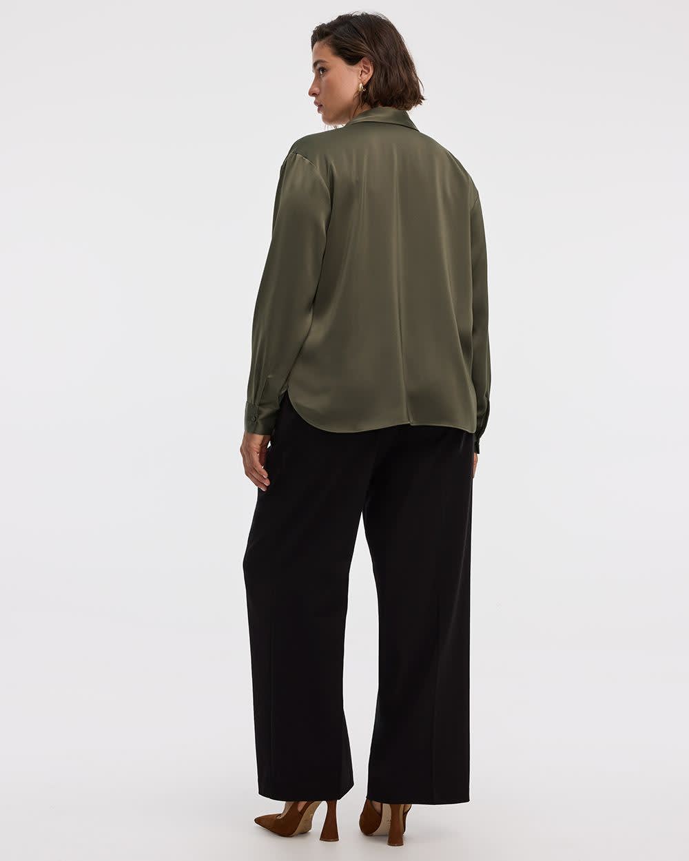 Satin Long-Sleeve Shirt