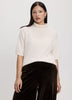 Cashmere-Blend Elbow-Sleeve Turtleneck Sweater