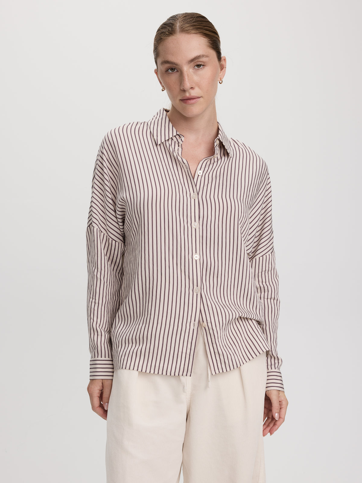 Striped Semi-Fitted Blouse