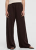 Wide-Leg High-Rise Pull-On Piqué Pant