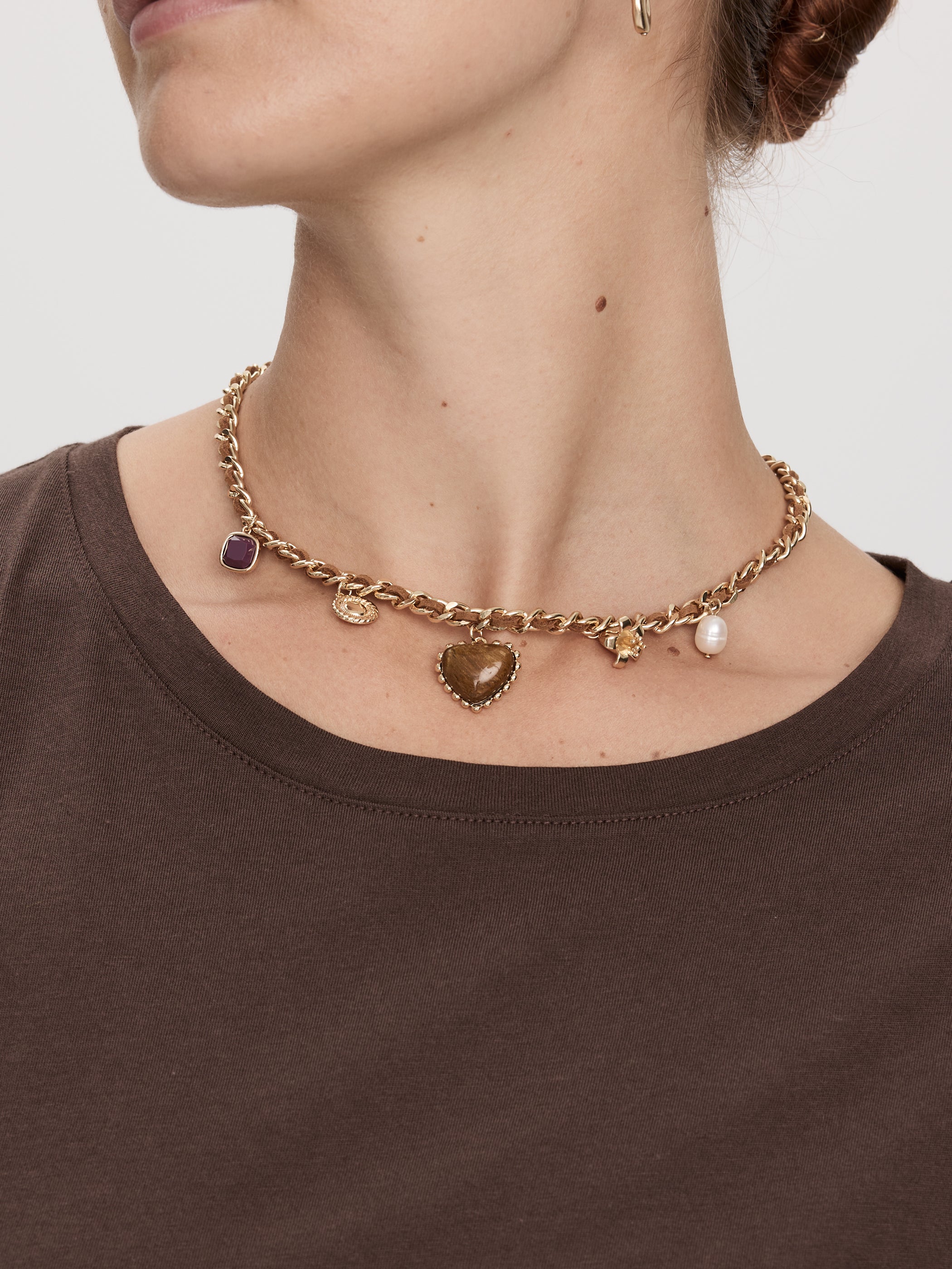 Short Necklace with Charms