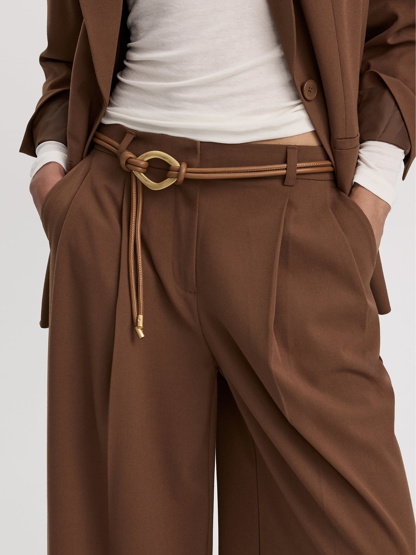 Faux Leather Cord Belt