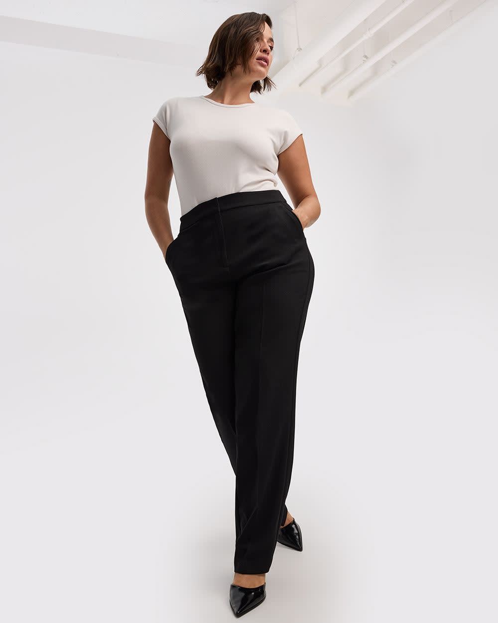 Straight-Leg High-Rise Pant - Curvy Fit