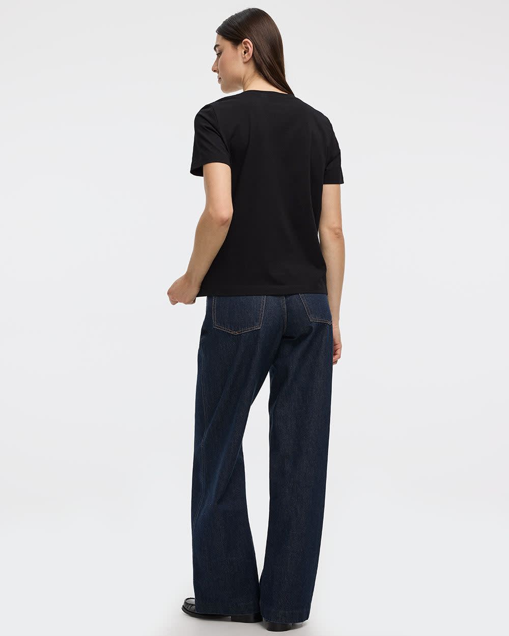 T-shirt à col V coupe Boyfriend - R Essentials