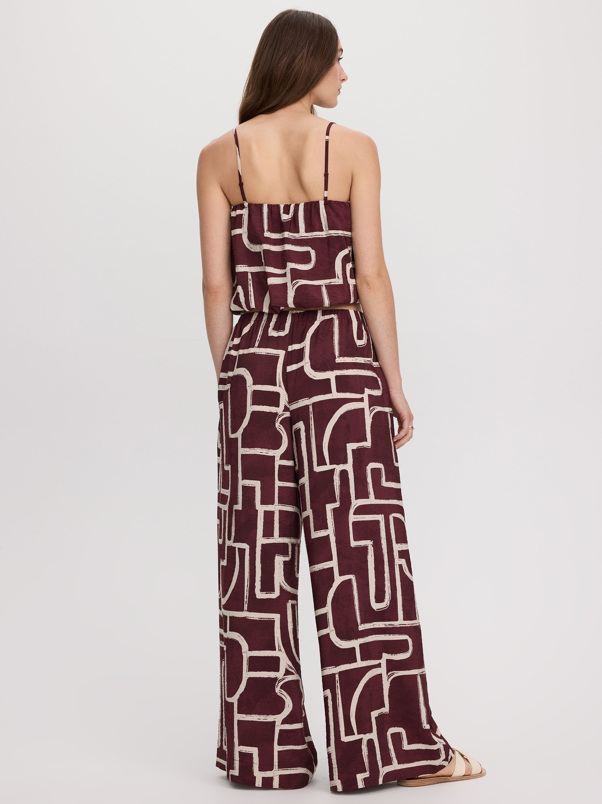 Wide-Leg High-Rise Pull-On Pant