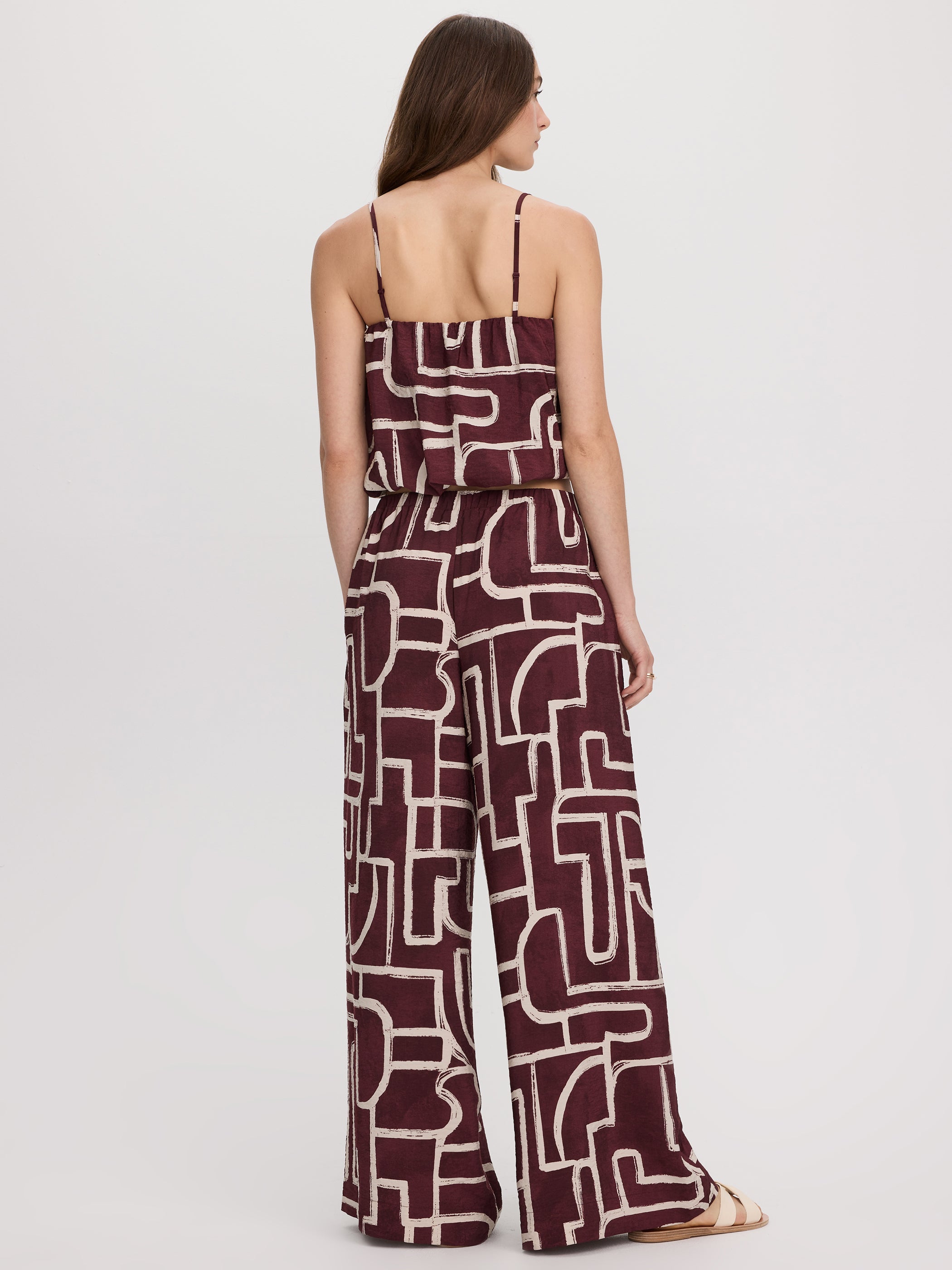 Wide-Leg High-Rise Pull-On Pant