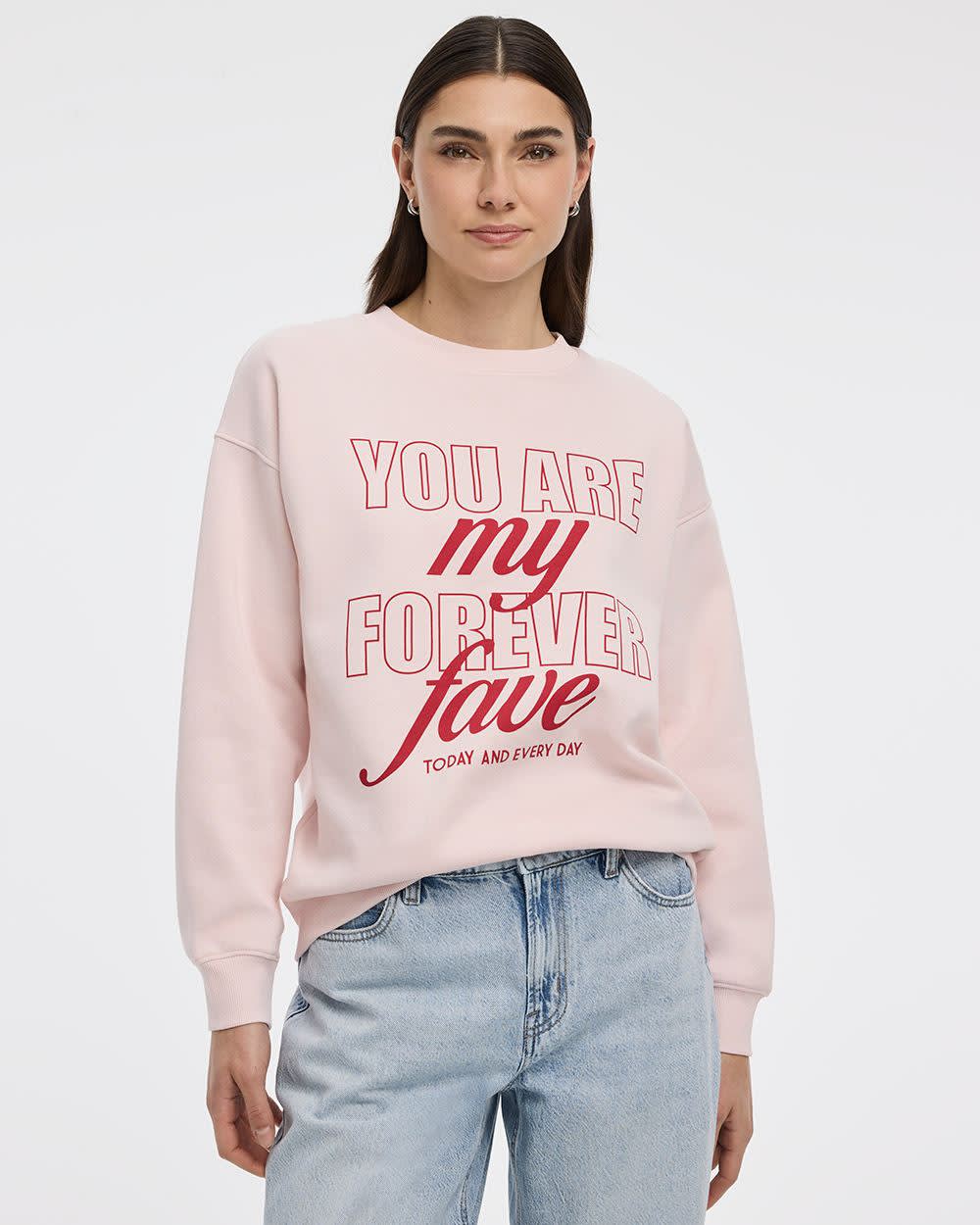 Long-Sleeve Crew-Neck Fleece Sweatshirt