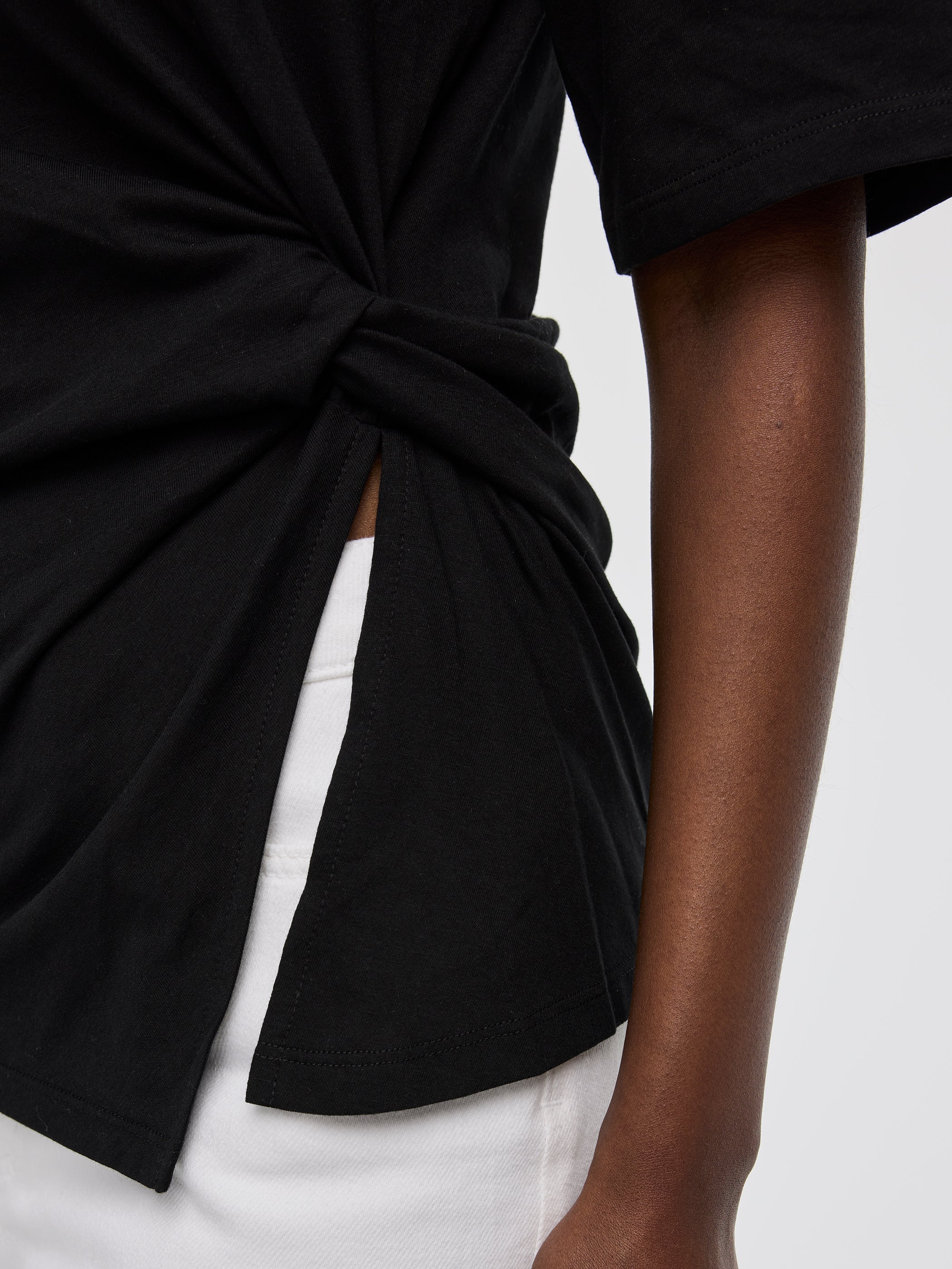 Short-Sleeve Top with Side Knot