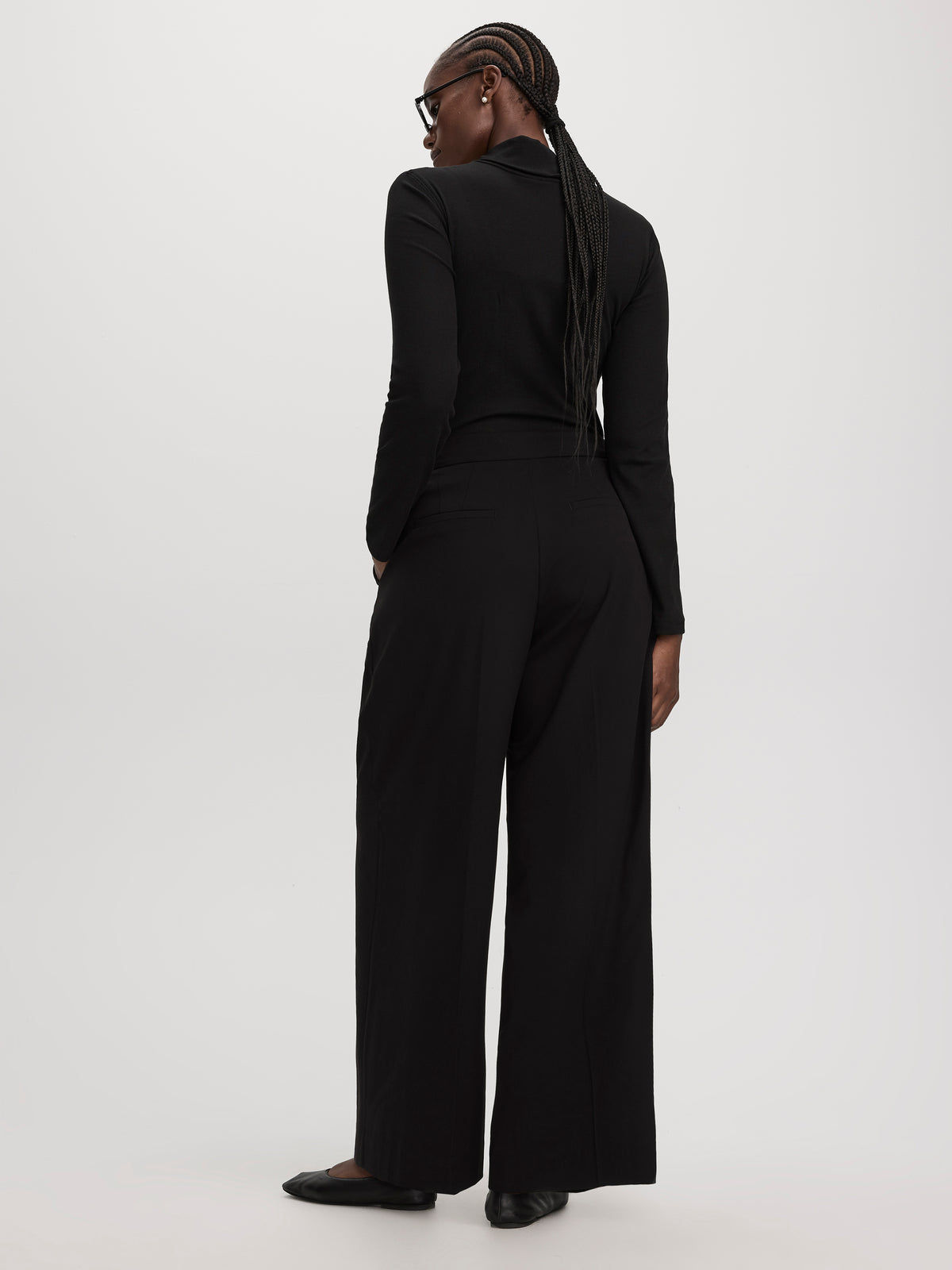 Wide-Leg Wrap-Waist Pant - Curvy Fit