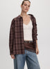 Loose Plaid Blouse with Pocket